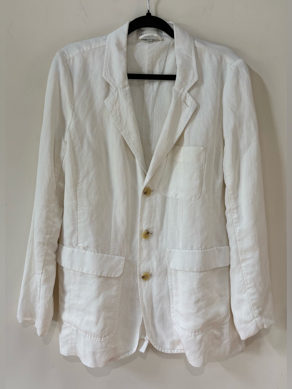 Alex Mill White Linen Blend Blazer